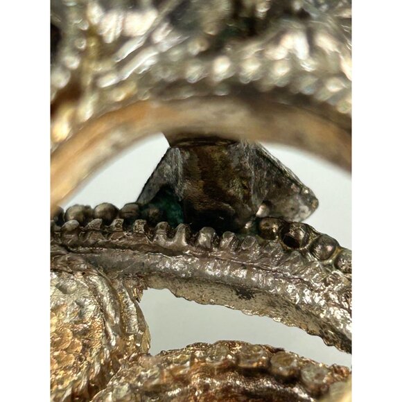 VTG 1950s Ormolu Filigree Lipstick Makeup Holder 9-Slot Rose Hollywood Regency - Picture 16 of 16